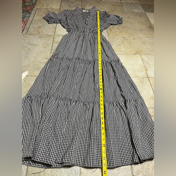 Max Studio Gingham Puff Sleeve Midi Dress | Cottagecore Prairie - Picture 12 of 12